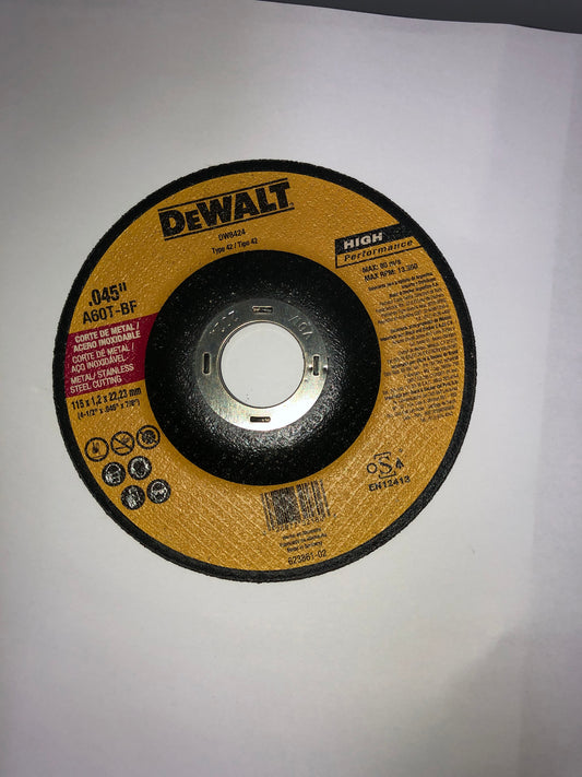 Disco Para Cortar Metal 4.5" Dewalt